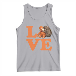 Love Punch the Baby Monkey Tank Top Cute Hugging Plush Toy Viral Friendship TS02 Athletic Heather Print Your Wear