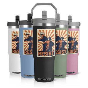 Resist Marine Veteran Political Protest Flip Straw Tumbler America First Anti War TS02 Print Your Wear