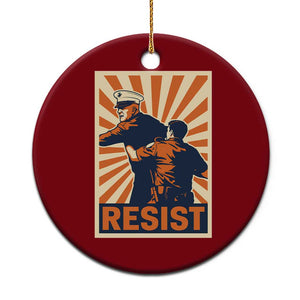 Resist Marine Veteran Political Protest Ceramic Ornament America First Anti War TS02 1pc Red Print Your Wear