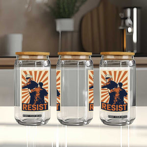 Resist Marine Veteran Political Protest Glass Can America First Anti War TS02 Print Your Wear