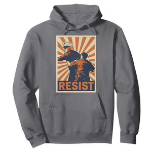 Resist Marine Veteran Political Protest Hoodie America First Anti War TS02 Charcoal Print Your Wear