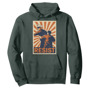 Resist Marine Veteran Political Protest Hoodie America First Anti War TS02 Dark Forest Green Print Your Wear