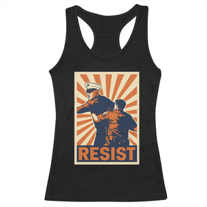 Resist Marine Veteran Political Protest Racerback Tank Top America First Anti War TS02 Black Print Your Wear