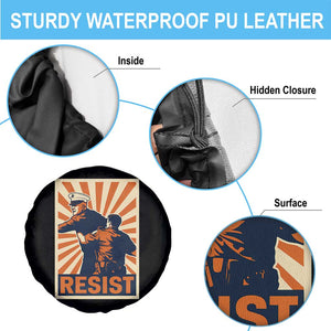 Resist Marine Veteran Political Protest Spare Tire Cover America First Anti War TS02 Print Your Wear