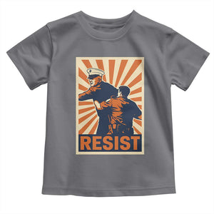 Resist Marine Veteran Political Protest Toddler T Shirt America First Anti War TS02 Charcoal Print Your Wear