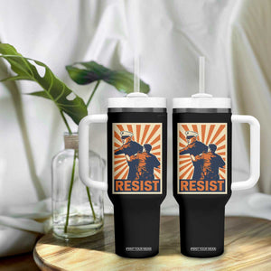 Resist Marine Veteran Political Protest Tumbler With Handle America First Anti War TS02 Print Your Wear