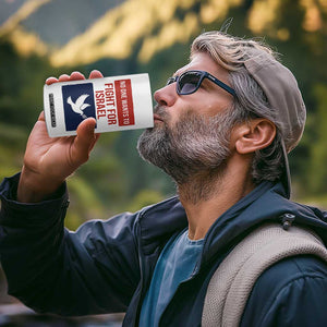 No One Wants To Fight For Israel Dove 4 in 1 Can Cooler Tumbler Peace Freedom Supporter Anti War TS02 Print Your Wear