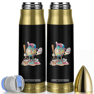 Funny Baseball Easter Bunny Graphic Bullet Tumbler Colorful Drip Egg Hunt Sports Mashup TS02 Black Print Your Wear