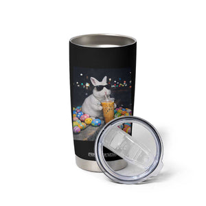 Cool Easter Bunny Drinking Iced Coffee Graphic Tumbler Cup Funny Sunglasses Rabbit Spring Aesthetic TS02 Print Your Wear