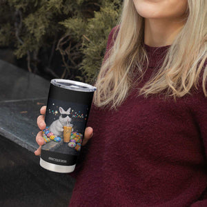 Cool Easter Bunny Drinking Iced Coffee Graphic Tumbler Cup Funny Sunglasses Rabbit Spring Aesthetic TS02 Print Your Wear