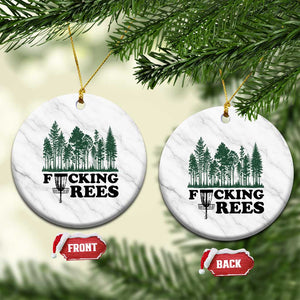 Funny Forest Disc Golf Humor Fcking Trees Ceramic Ornament TS02 1pc White Marble Print Your Wear
