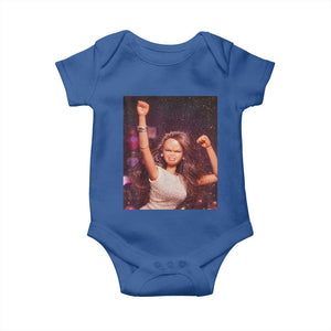 Funny Angry Doll Face Meme Graphic Baby Onesie Unhinged Baby Stankface Reaction TS02 Royal Blue Print Your Wear