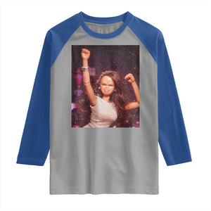Funny Angry Doll Face Meme Graphic Raglan Shirt Unhinged Baby Stankface Reaction TS02 Sport Gray Royal Print Your Wear