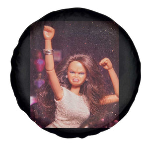 Funny Angry Doll Face Meme Graphic Spare Tire Cover Unhinged Baby Stankface Reaction TS02 Print Your Wear