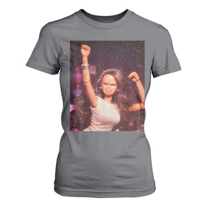 Funny Angry Doll Face Meme Graphic T Shirt For Women Unhinged Baby Stankface Reaction TS02 Charcoal Print Your Wear