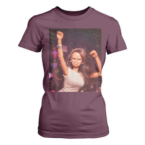 Funny Angry Doll Face Meme Graphic T Shirt For Women Unhinged Baby Stankface Reaction TS02 Maroon Print Your Wear