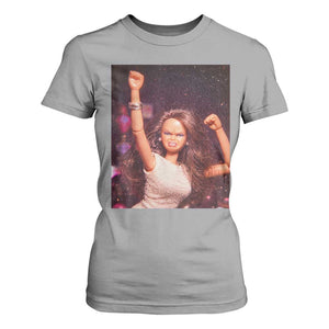 Funny Angry Doll Face Meme Graphic T Shirt For Women Unhinged Baby Stankface Reaction TS02 Sport Gray Print Your Wear