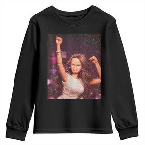 Funny Angry Doll Face Meme Graphic Youth Sweatshirt Unhinged Baby Stankface Reaction TS02 Black Print Your Wear