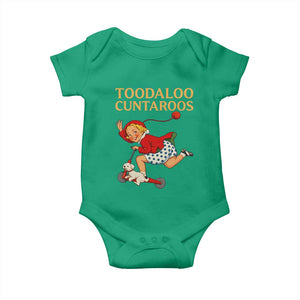 Toodaloo Cuntaroos Funny Offensive Retro Goodbye Baby Onesie Vintage Scooter Girl Cartoon Edgy Adult Humor TS02 Irish Green Print Your Wear