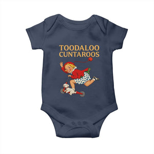 Toodaloo Cuntaroos Funny Offensive Retro Goodbye Baby Onesie Vintage Scooter Girl Cartoon Edgy Adult Humor TS02 Navy Print Your Wear