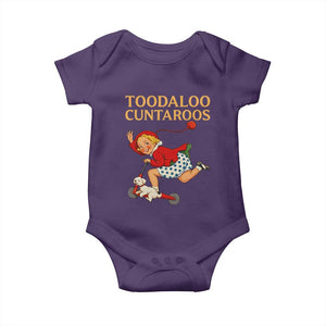 Toodaloo Cuntaroos Funny Offensive Retro Goodbye Baby Onesie Vintage Scooter Girl Cartoon Edgy Adult Humor TS02 Purple Print Your Wear
