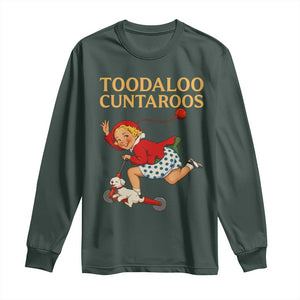 Toodaloo Cuntaroos Funny Offensive Retro Goodbye Long Sleeve Shirt Vintage Scooter Girl Cartoon Edgy Adult Humor TS02 Dark Forest Green Print Your Wear
