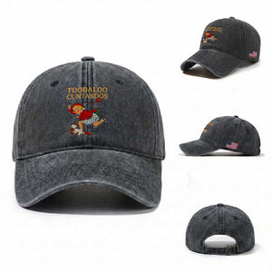 Toodaloo Cuntaroos Funny Offensive Retro Goodbye Washed Cotton Baseball Cap Vintage Scooter Girl Cartoon Edgy Adult Humor TS02 Washed Cap Universal Fit Dark Gray Print Your Wear