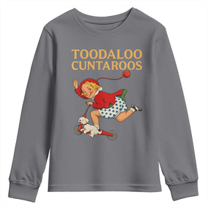 Toodaloo Cuntaroos Funny Offensive Retro Goodbye Youth Sweatshirt Vintage Scooter Girl Cartoon Edgy Adult Humor TS02 Charcoal Print Your Wear