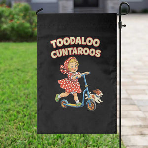 Toodaloo Cuntaroos Retro Scooter Girl Garden Flag Funny Offensive Retro Goodbye Meme Dark Humor TS02 Print Your Wear