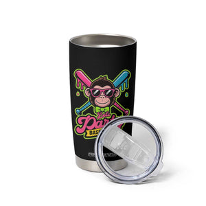 Lets Party Baseball Monkey Game Day Tumbler Cup Neon Dripping Bats Funny Baseball Fan Party Ball TS02 Print Your Wear