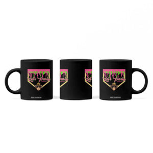 Lets Party Monkey Baseball Game Day Coffee Mug Neon Dripping Homeplate Funny Ball Party Fans TS02 Print Your Wear
