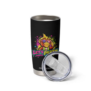 Lets Party Baseball Monkey Colorful Graphic Tumbler Cup American Flag Game Day Fans Ball Party Vibes TS02 Print Your Wear