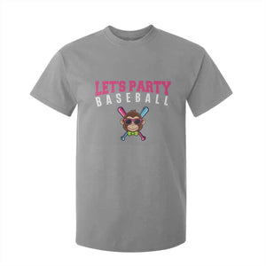 Let's Party Baseball Monkey T Shirt For Kid Ball Party Game Day Vibes TS02 Sport Gray Print Your Wear