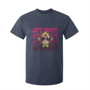 Lets Party Monkey Baseball T Shirt For Kid Funny Ball Party Game Day Fans TS02 Navy Print Your Wear