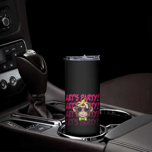 Lets Party Monkey Baseball Skinny Tumbler Funny Ball Party Game Day Fans TS02 Print Your Wear