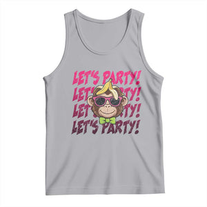 Lets Party Monkey Baseball Tank Top Funny Ball Party Game Day Fans TS02 Athletic Heather Print Your Wear