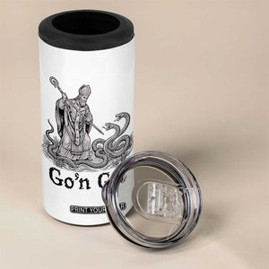 Go'n Git Funny Saint Patrick Banishing Snakes 4 in 1 Can Cooler Tumbler Irish History Humor St Patricks Day TS02 Print Your Wear