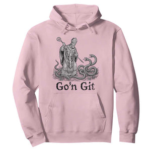 Go'n Git Funny Saint Patrick Banishing Snakes Hoodie Irish History Humor St Patricks Day TS02 Light Pink Print Your Wear