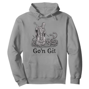 Go'n Git Funny Saint Patrick Banishing Snakes Hoodie Irish History Humor St Patricks Day TS02 Sport Gray Print Your Wear