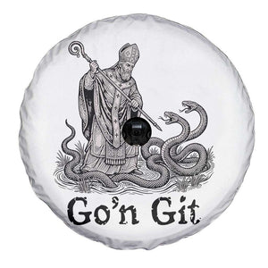 Go'n Git Funny Saint Patrick Banishing Snakes Spare Tire Cover Irish History Humor St Patricks Day TS02 Print Your Wear