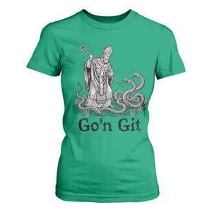Go'n Git Funny Saint Patrick Banishing Snakes T Shirt For Women Irish History Humor St Patricks Day TS02 Irish Green Print Your Wear