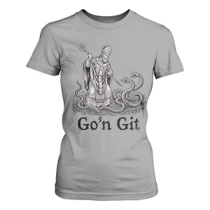 Go'n Git Funny Saint Patrick Banishing Snakes T Shirt For Women Irish History Humor St Patricks Day TS02 Sport Gray Print Your Wear