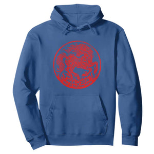 Year of the Fire Horse 1966 2026 Red Graphic Hoodie 60 Years Chinese Zodiac Horse Vintage Style TS02 Royal Blue Print Your Wear