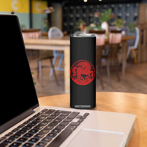 Year of the Fire Horse 1966 2026 Red Graphic Skinny Tumbler 60 Years Chinese Zodiac Horse Vintage Style TS02 Print Your Wear