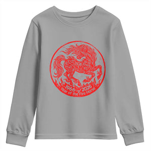 Year of the Fire Horse 1966 2026 Red Graphic Youth Sweatshirt 60 Years Chinese Zodiac Horse Vintage Style TS02 Sport Gray Print Your Wear