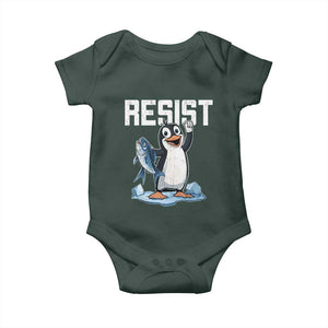 Funny Penguin Resist Baby Onesie Against Tariffs Protest TS02 Print Your Wear