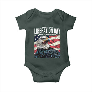 Liberation Day April 2 2025 Baby Onesie Fair Trade Patriotic American Eagle USA Flag TS02 Print Your Wear