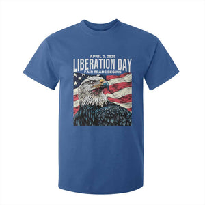 Liberation Day April 2 2025 T Shirt For Kid Fair Trade Patriotic American Eagle USA Flag TS02 Royal Blue Print Your Wear