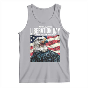 Liberation Day April 2 2025 Tank Top Fair Trade Patriotic American Eagle USA Flag TS02 Athletic Heather Print Your Wear