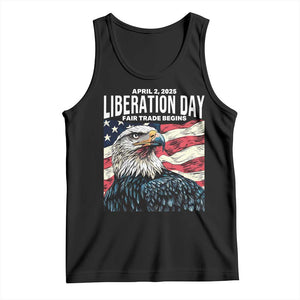 Liberation Day April 2 2025 Tank Top Fair Trade Patriotic American Eagle USA Flag TS02 Black Print Your Wear